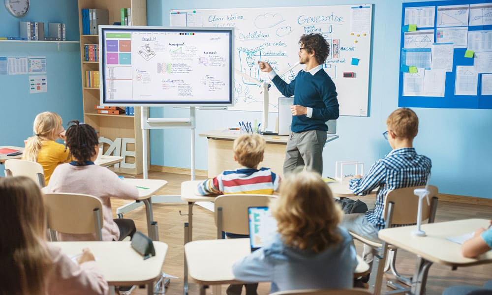 Digitales Whiteboard in der Schule - Starke Ausstattung durch starke Partner