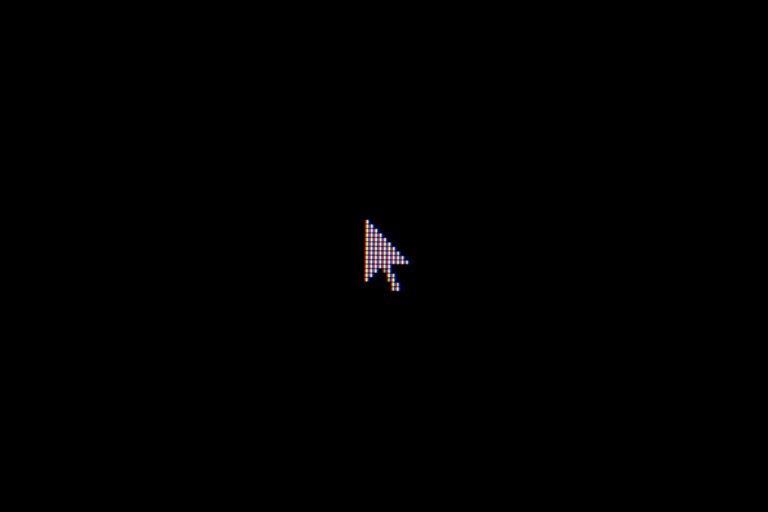 Maus-Cursor auf schwarzen Hintergrund